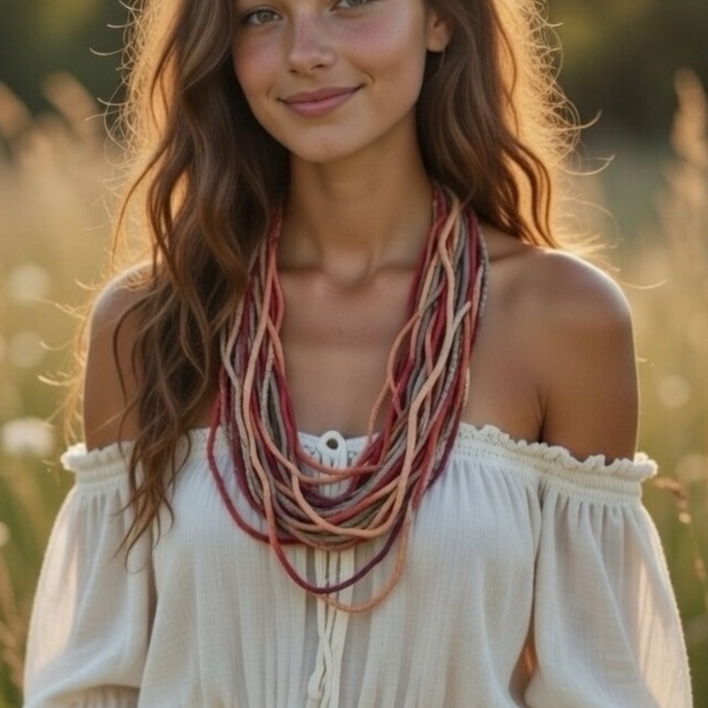 Bohemian Multicolor Layered Necklace by Dona Shreds